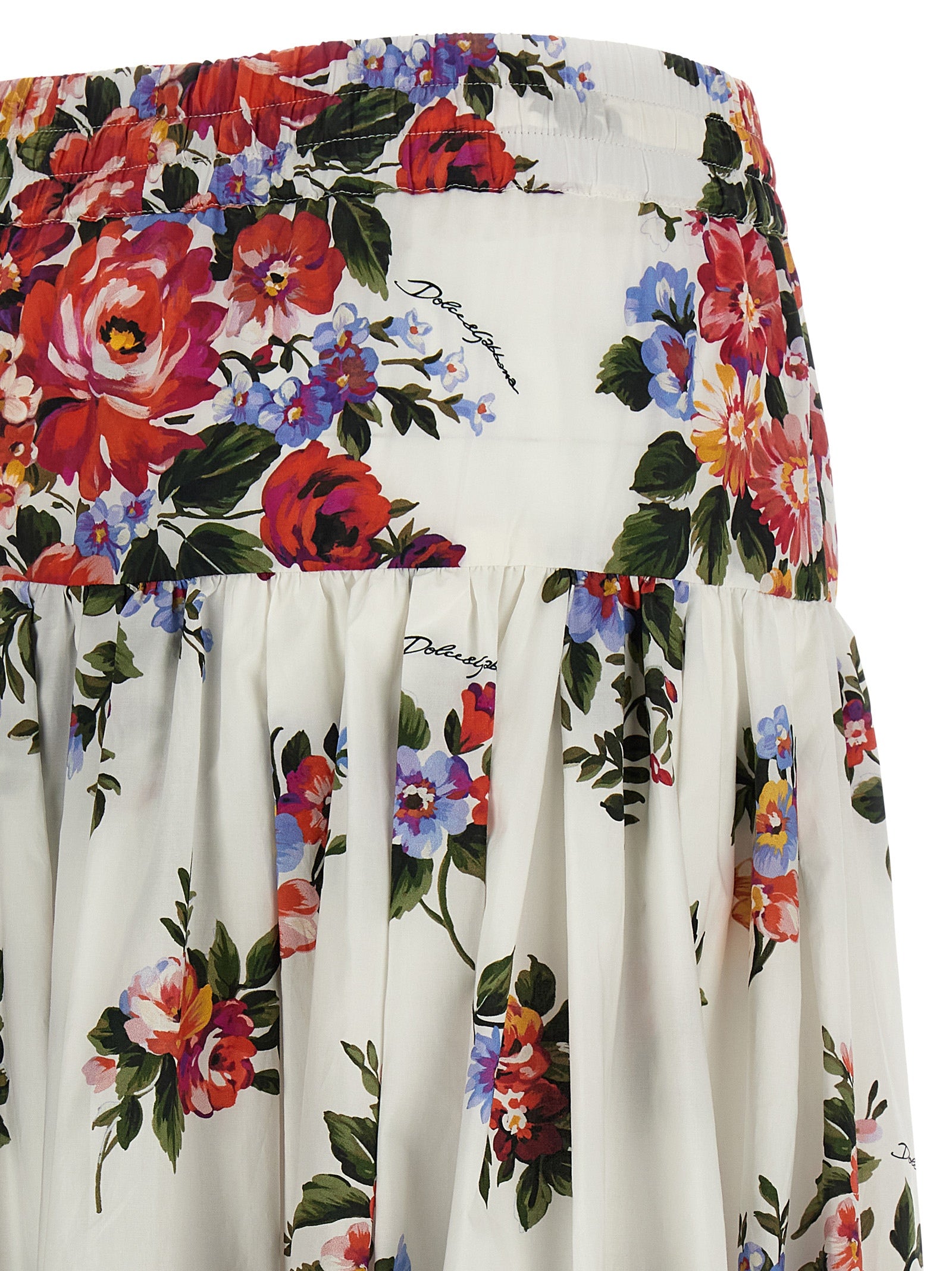White Cotton Mini Skirt