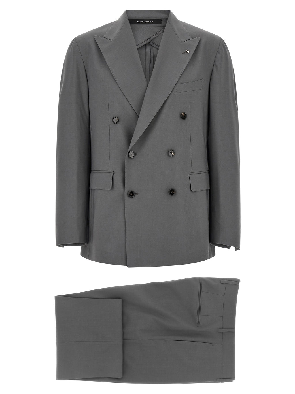 Gray Virgin Wool Two-Piece Suit