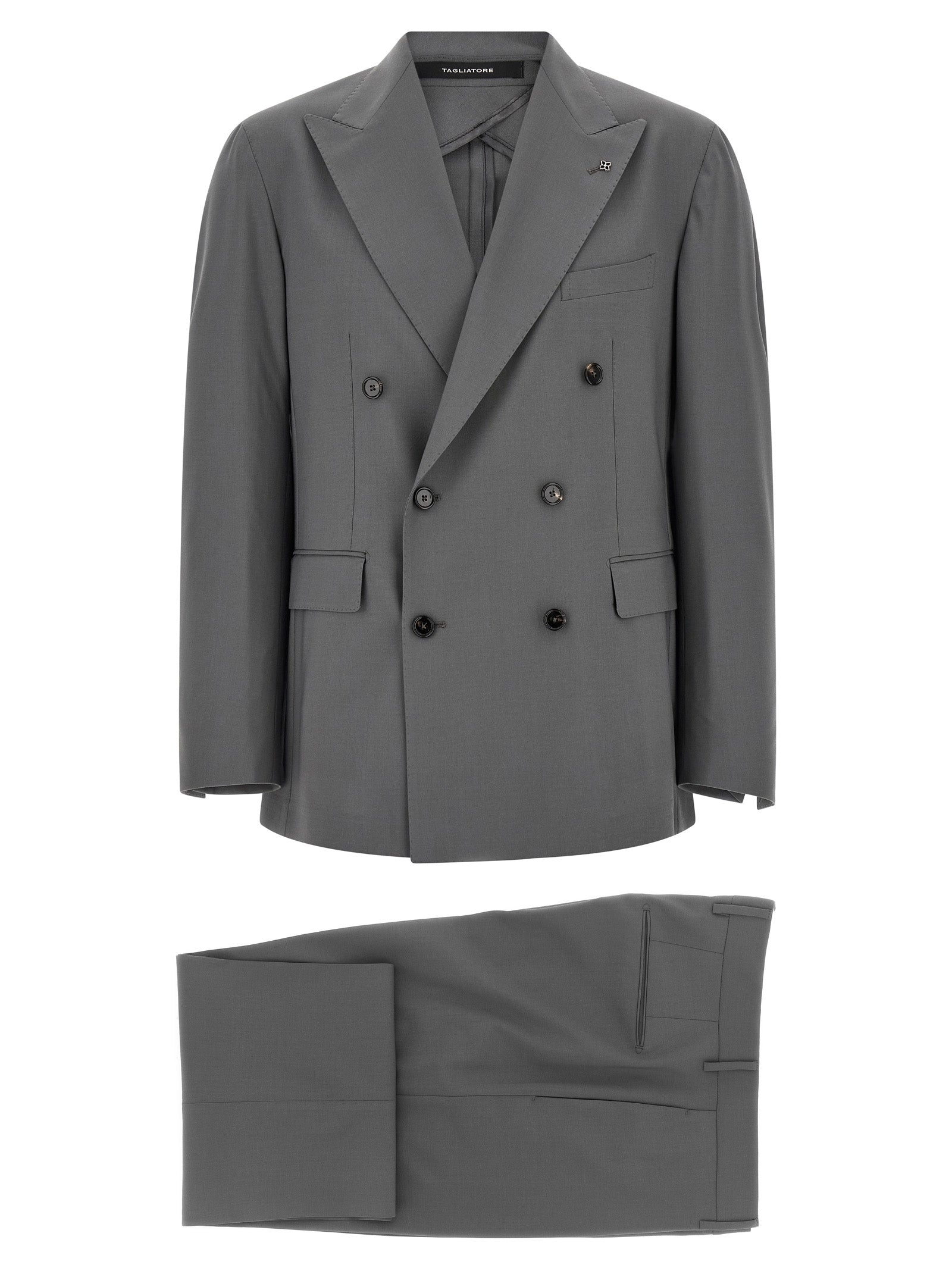 Gray Virgin Wool Two-Piece Suit