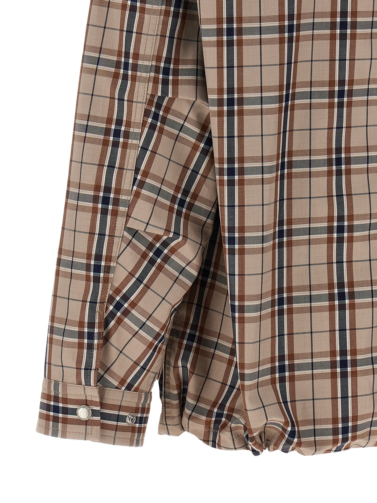 Beige Cotton Full-Length Jacket