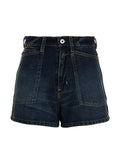 Blue Cotton Bermuda Shorts