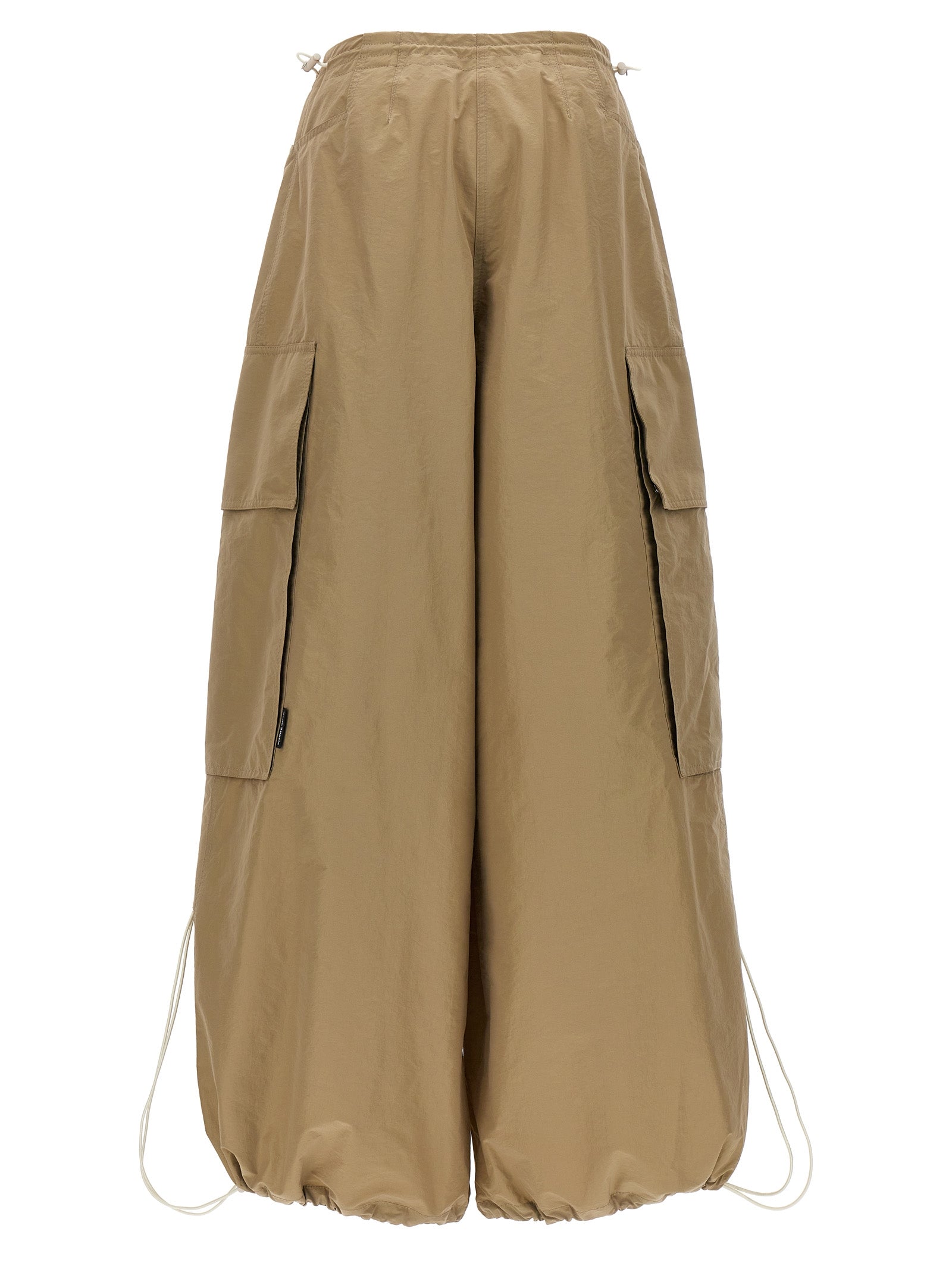 Beige Polyamide Casual Pants