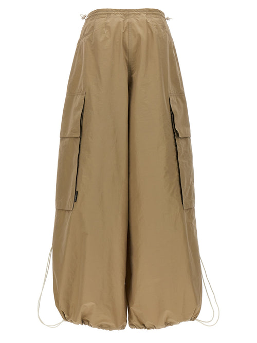 Beige Polyamide Casual Pants
