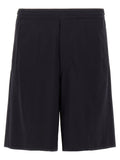 Blue Elastane Bermuda Shorts