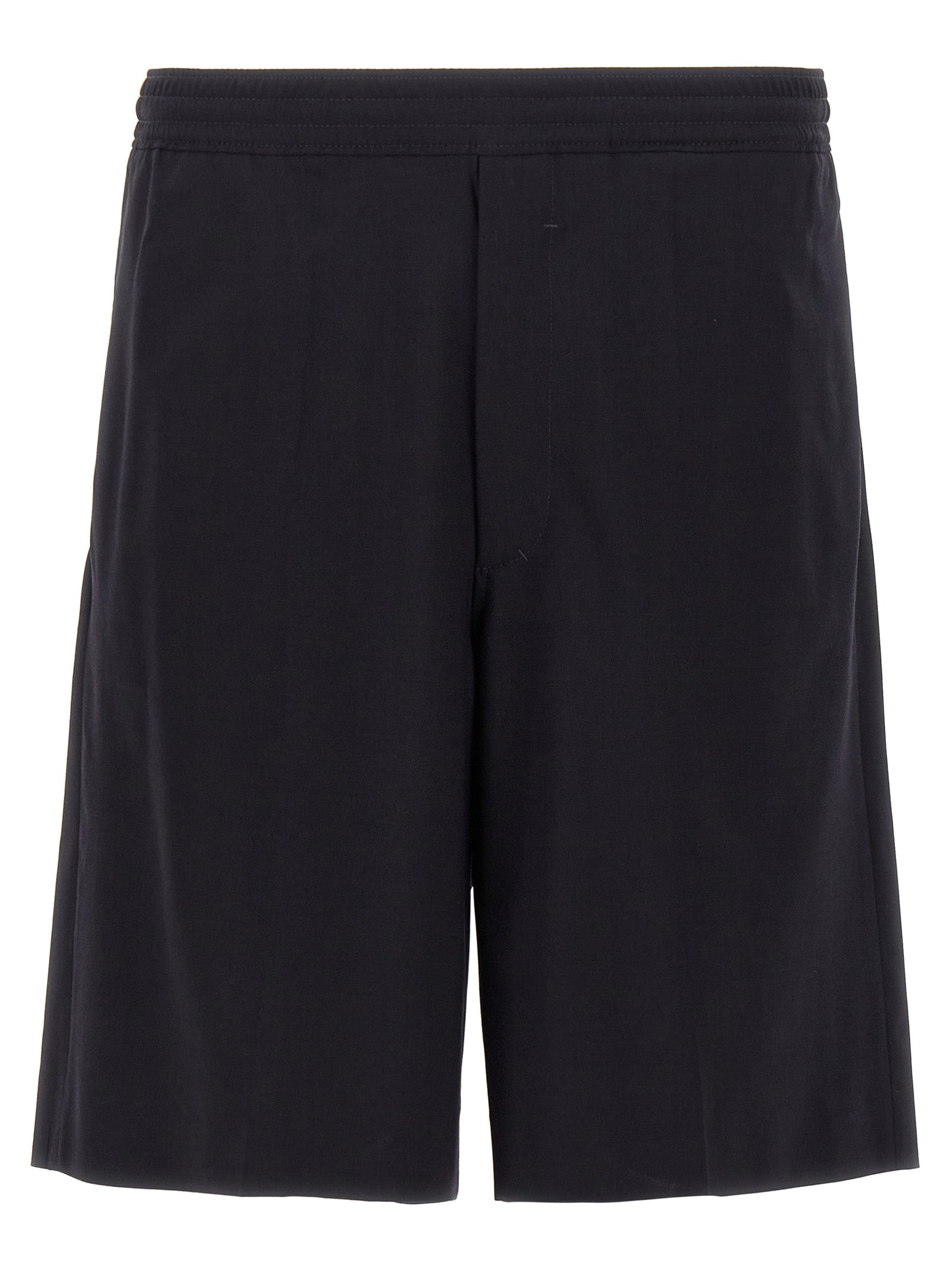 Blue Elastane Bermuda Shorts