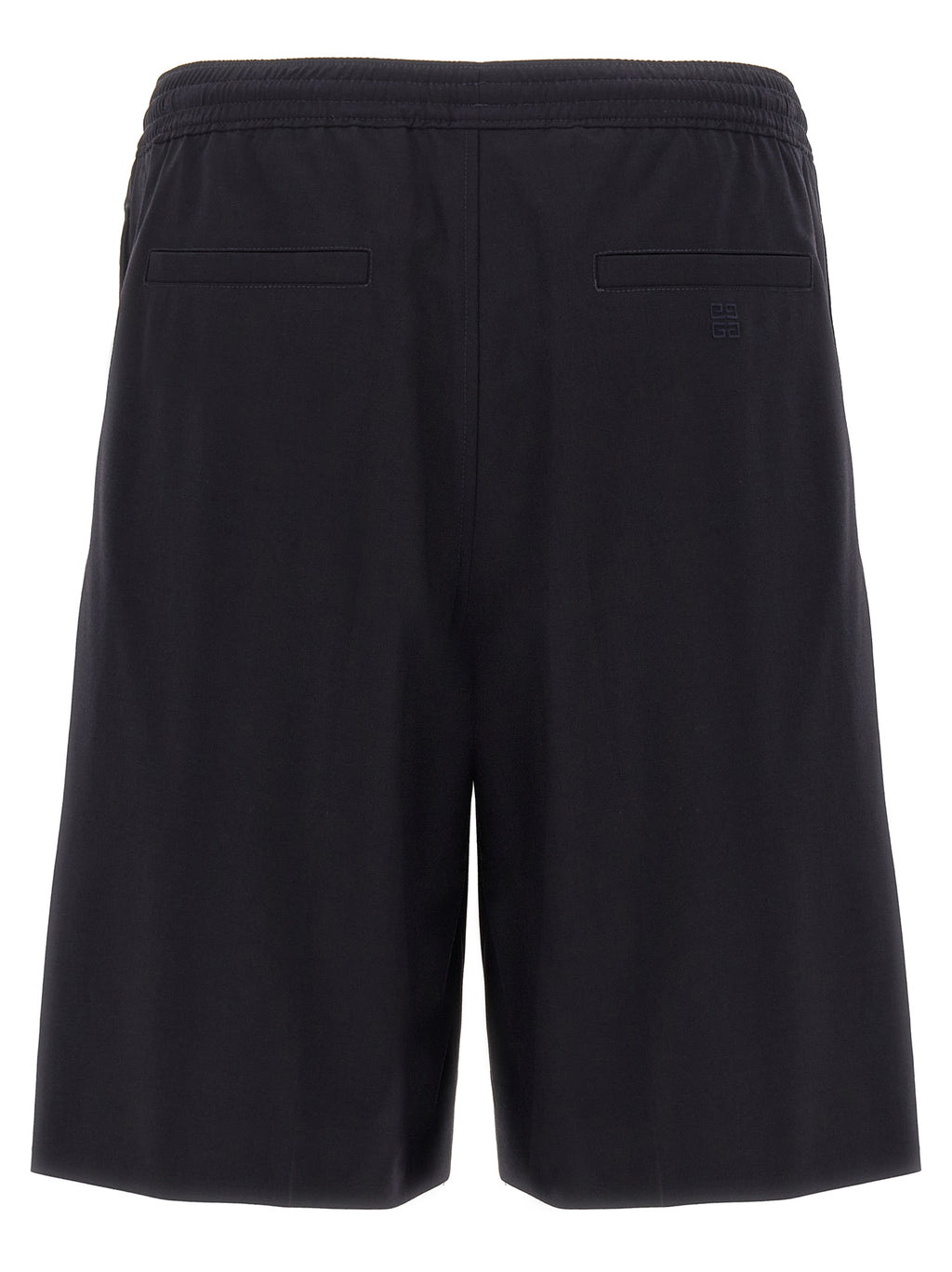 Blue Elastane Bermuda Shorts