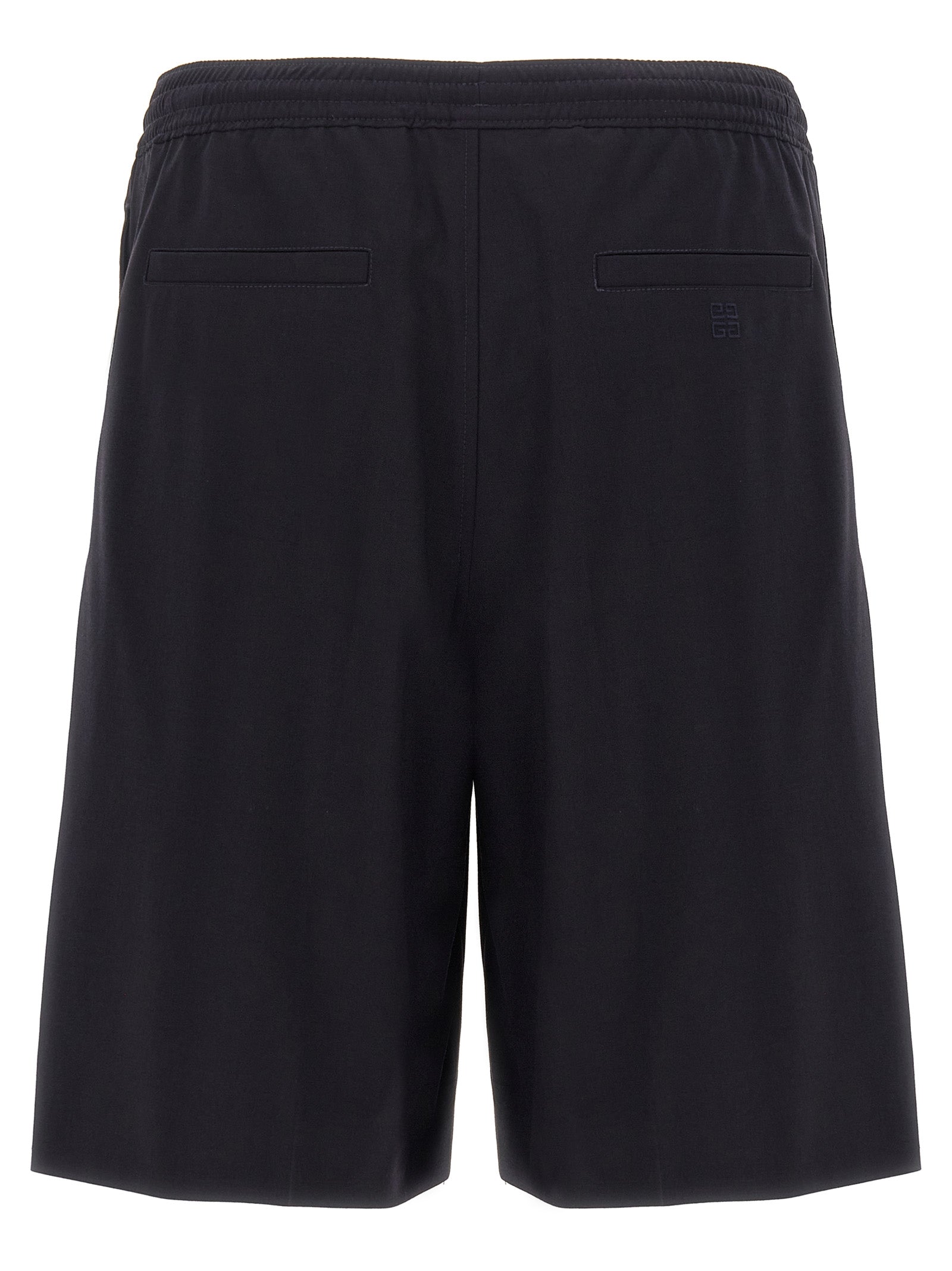 Blue Elastane Bermuda Shorts