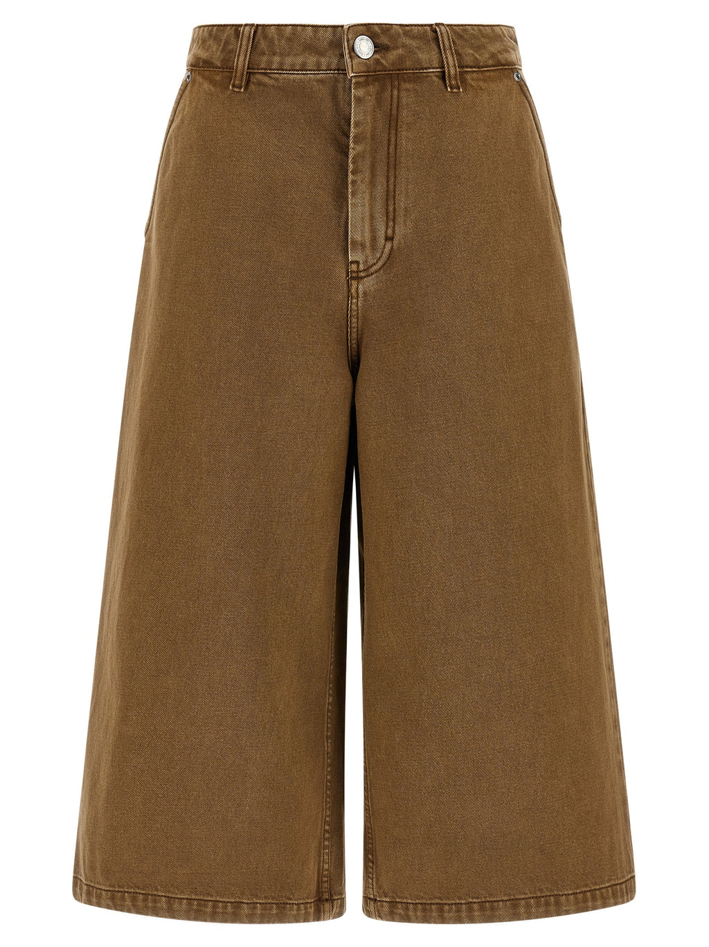 Brown Cotton Bermuda Shorts
