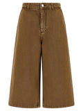 Brown Cotton Bermuda Shorts