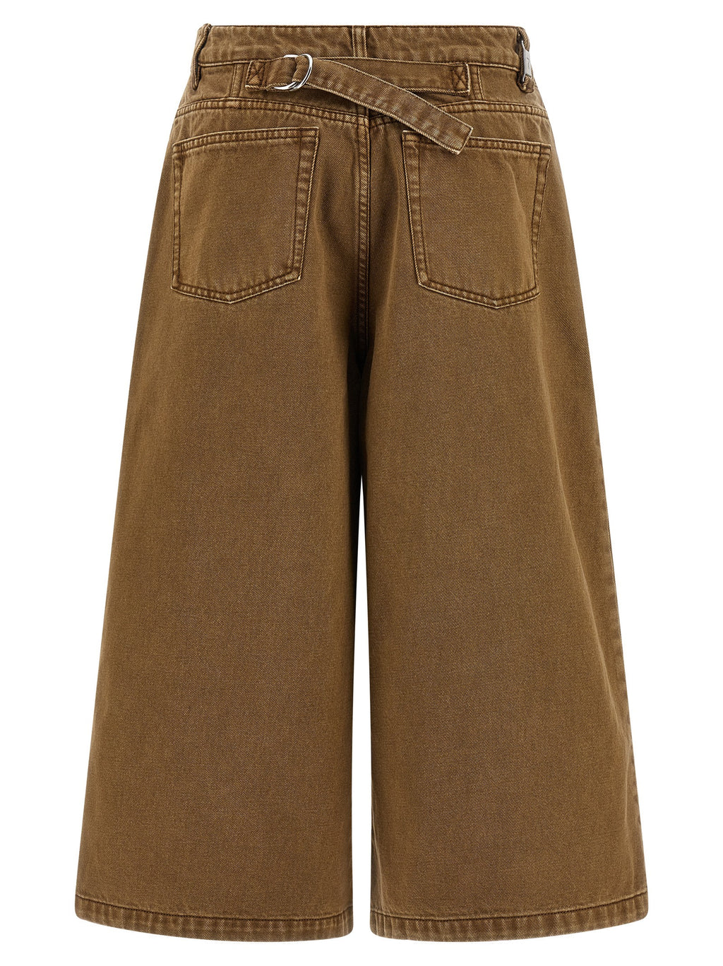 Brown Cotton Bermuda Shorts