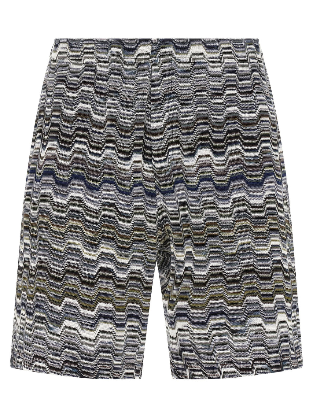 Bicolor Cotton Bermuda Shorts