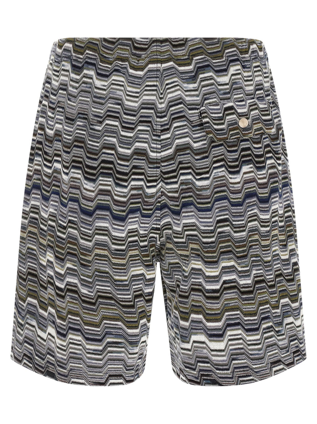 Bicolor Cotton Bermuda Shorts