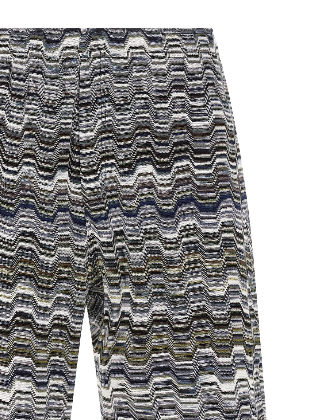 Bicolor Cotton Bermuda Shorts