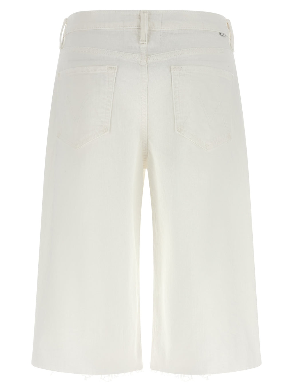 White Cotton Bermuda Shorts