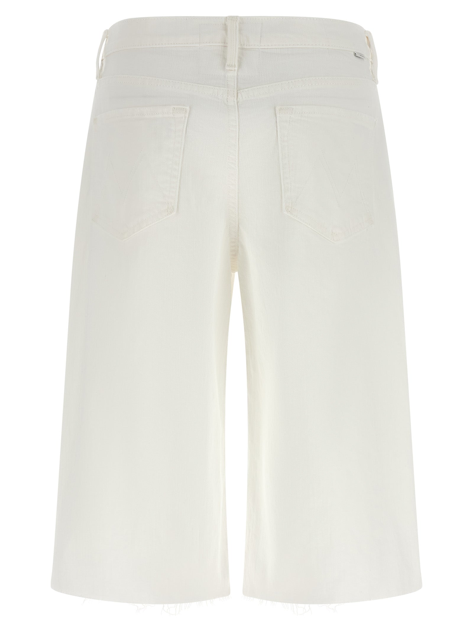 White Cotton Bermuda Shorts