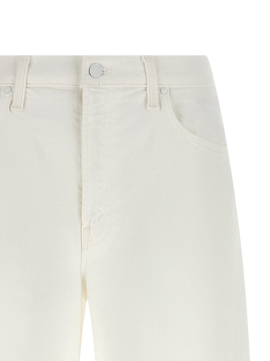 White Cotton Bermuda Shorts