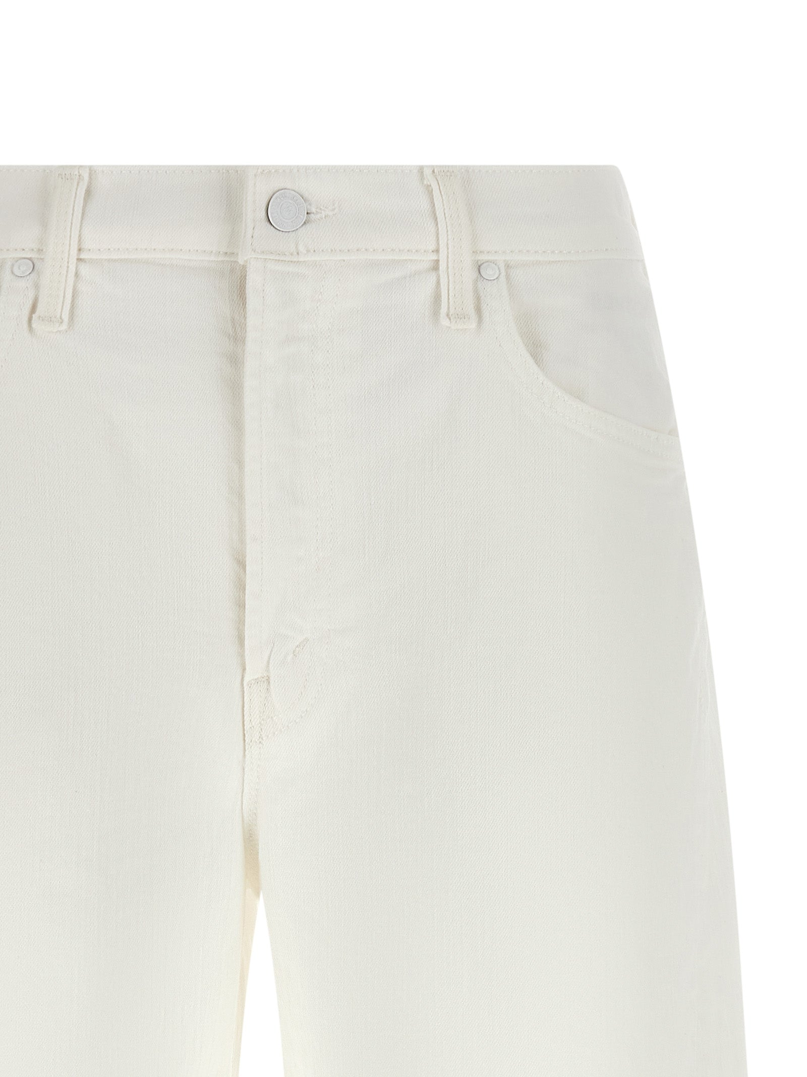 White Cotton Bermuda Shorts