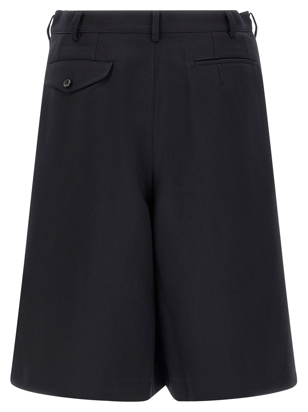 Blue Polyester Bermuda Shorts