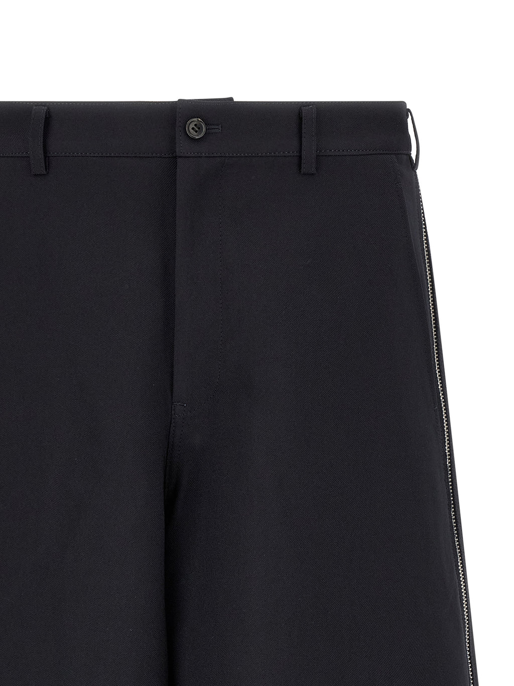 Blue Polyester Bermuda Shorts