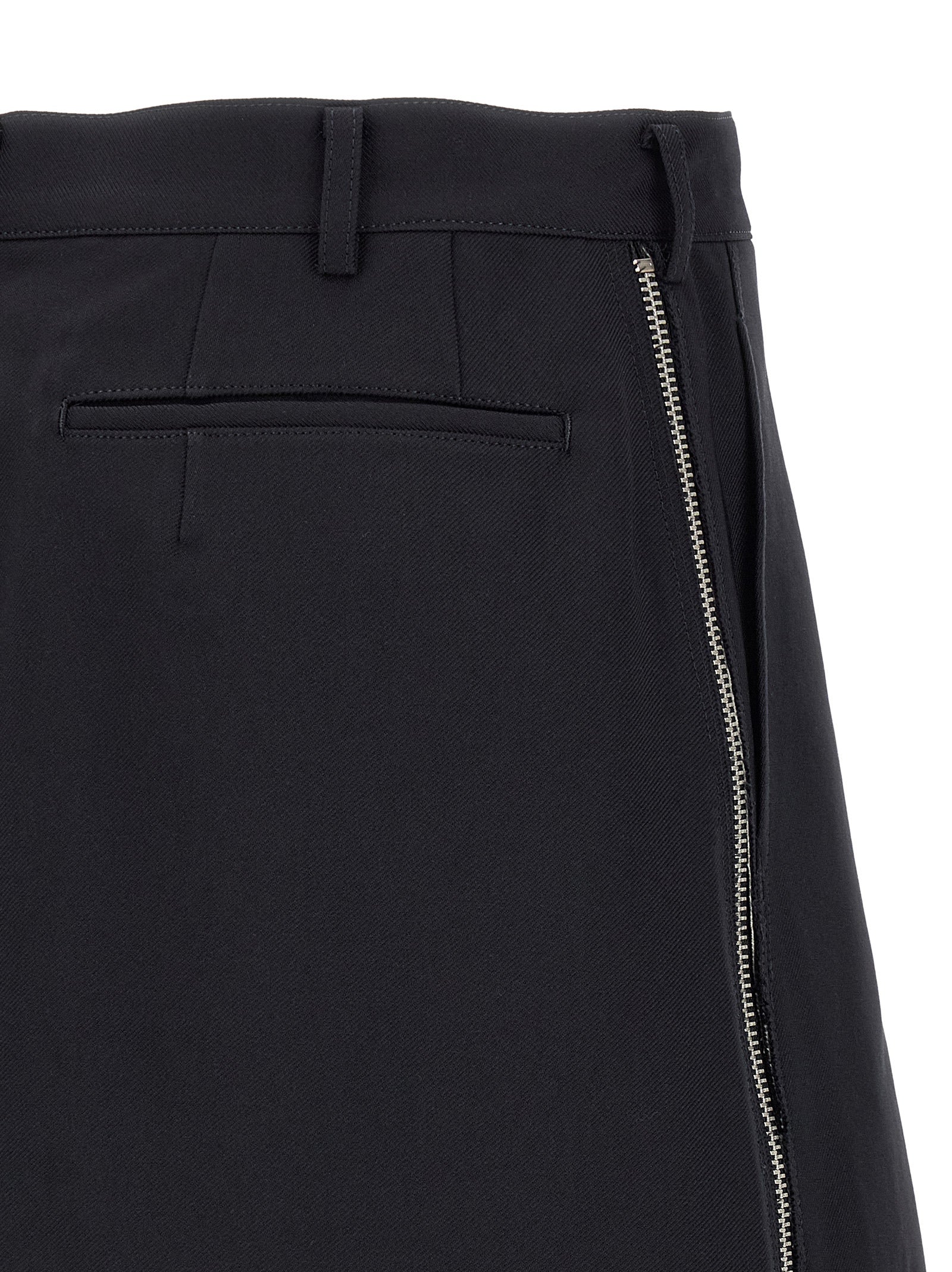 Blue Polyester Bermuda Shorts