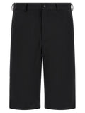 Black Wool Bermuda Shorts