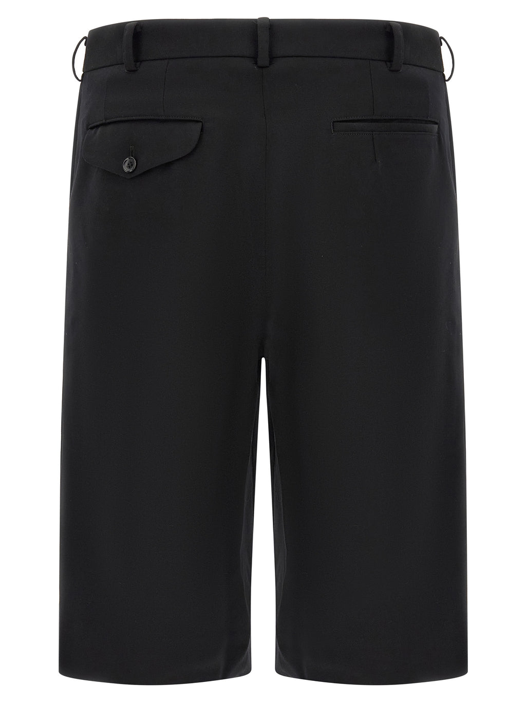Black Wool Bermuda Shorts
