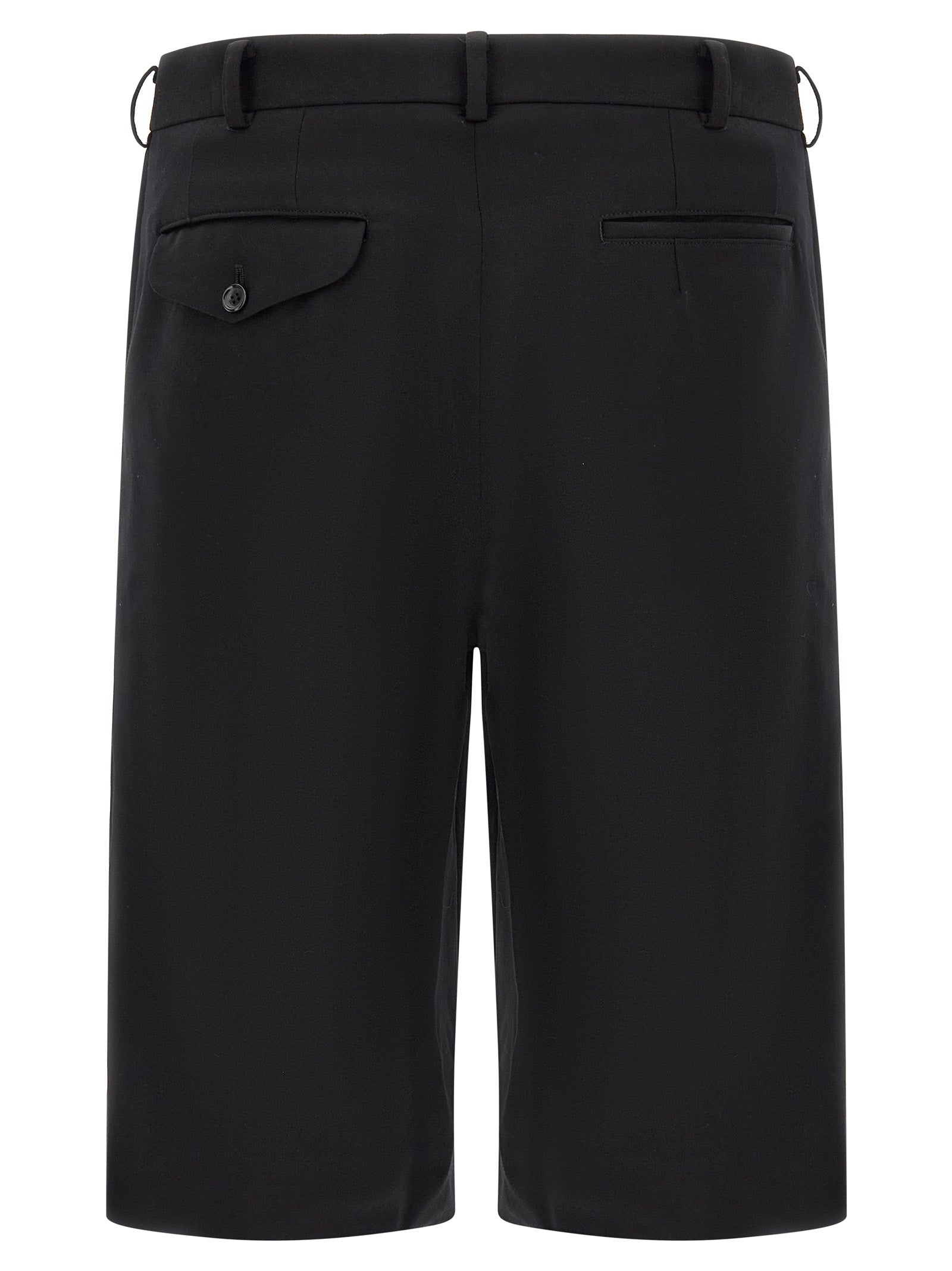 Black Wool Bermuda Shorts