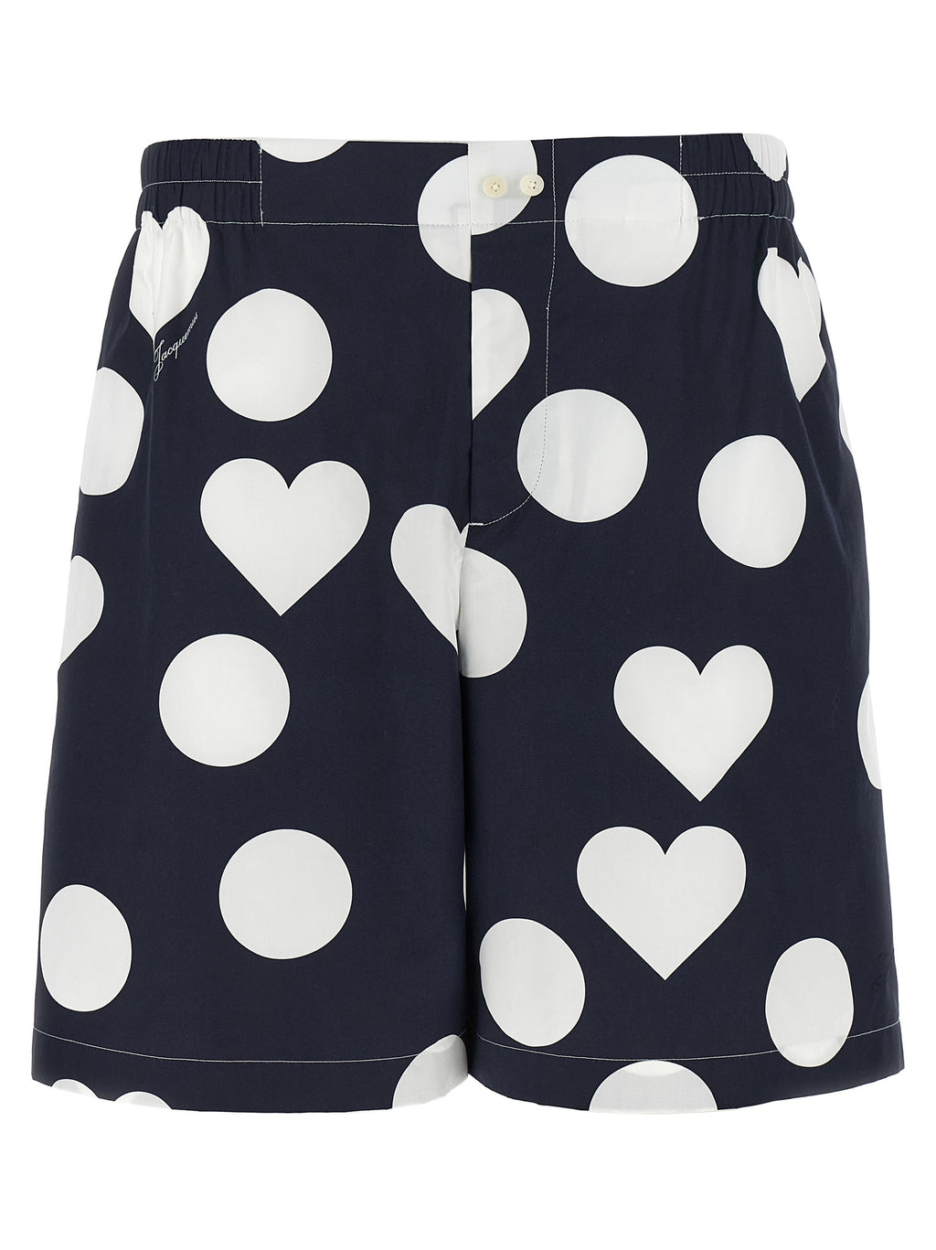 Blue Cotton Bermuda Shorts