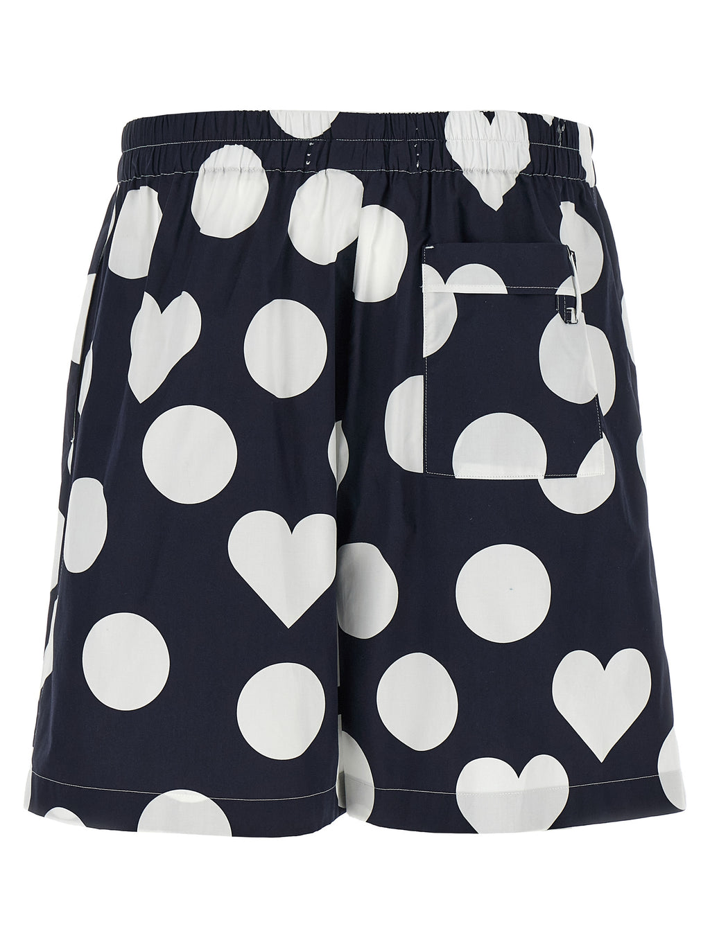 Blue Cotton Bermuda Shorts