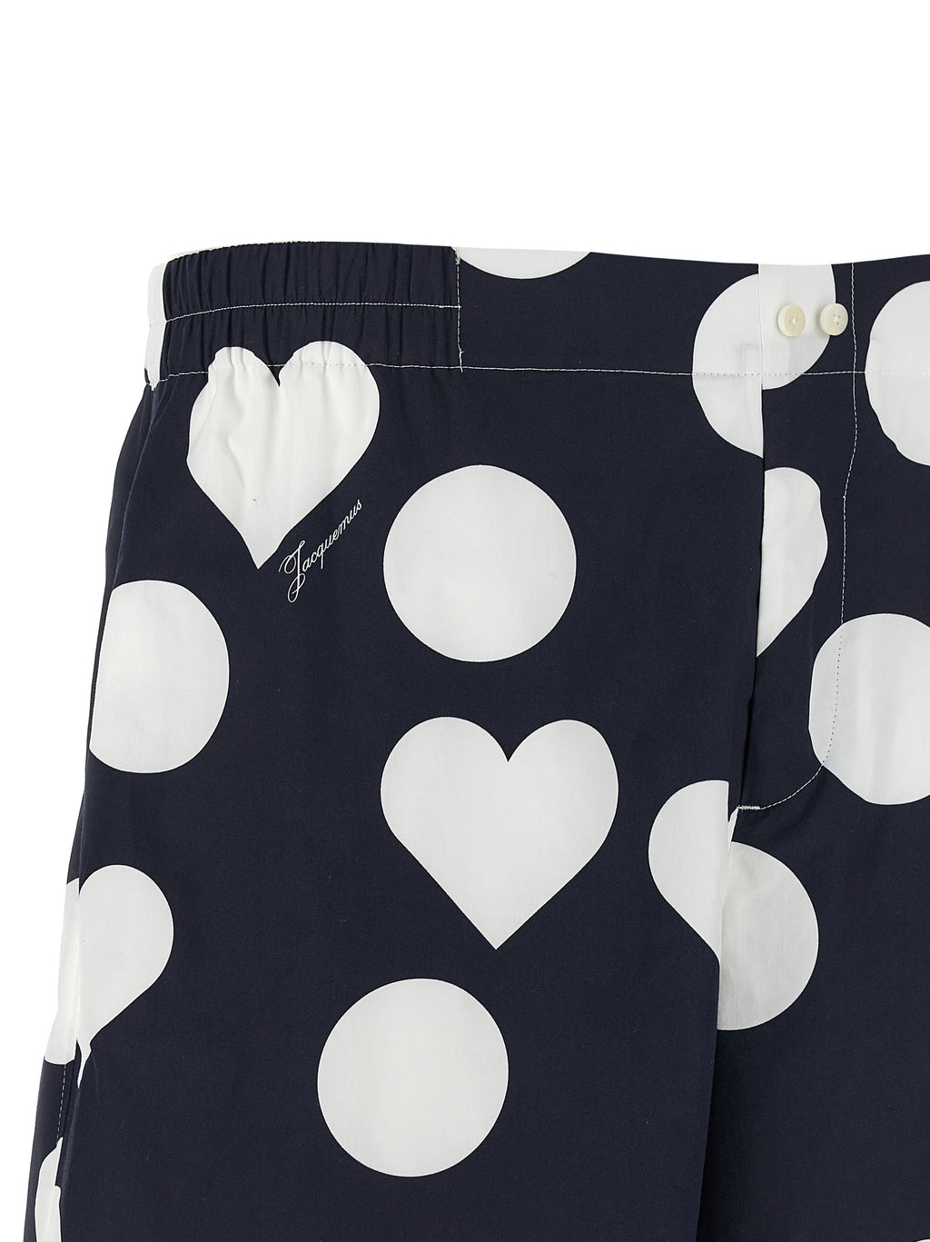 Blue Cotton Bermuda Shorts
