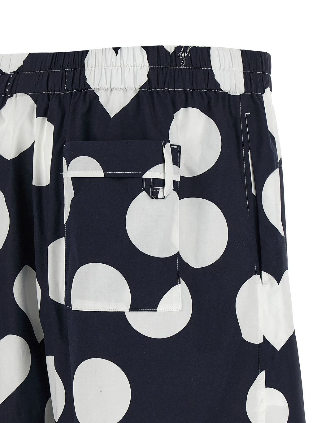 Blue Cotton Bermuda Shorts