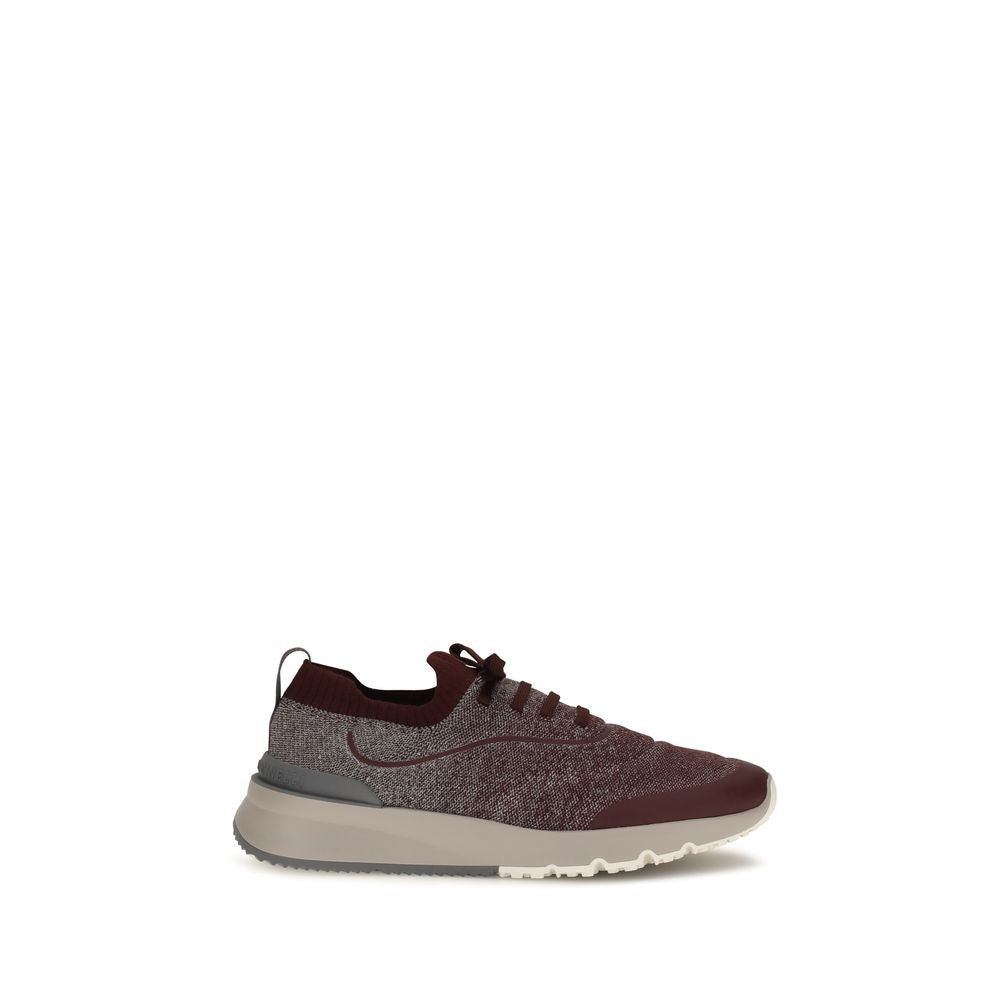 Bordeaux Cotton Athletic Sneakers