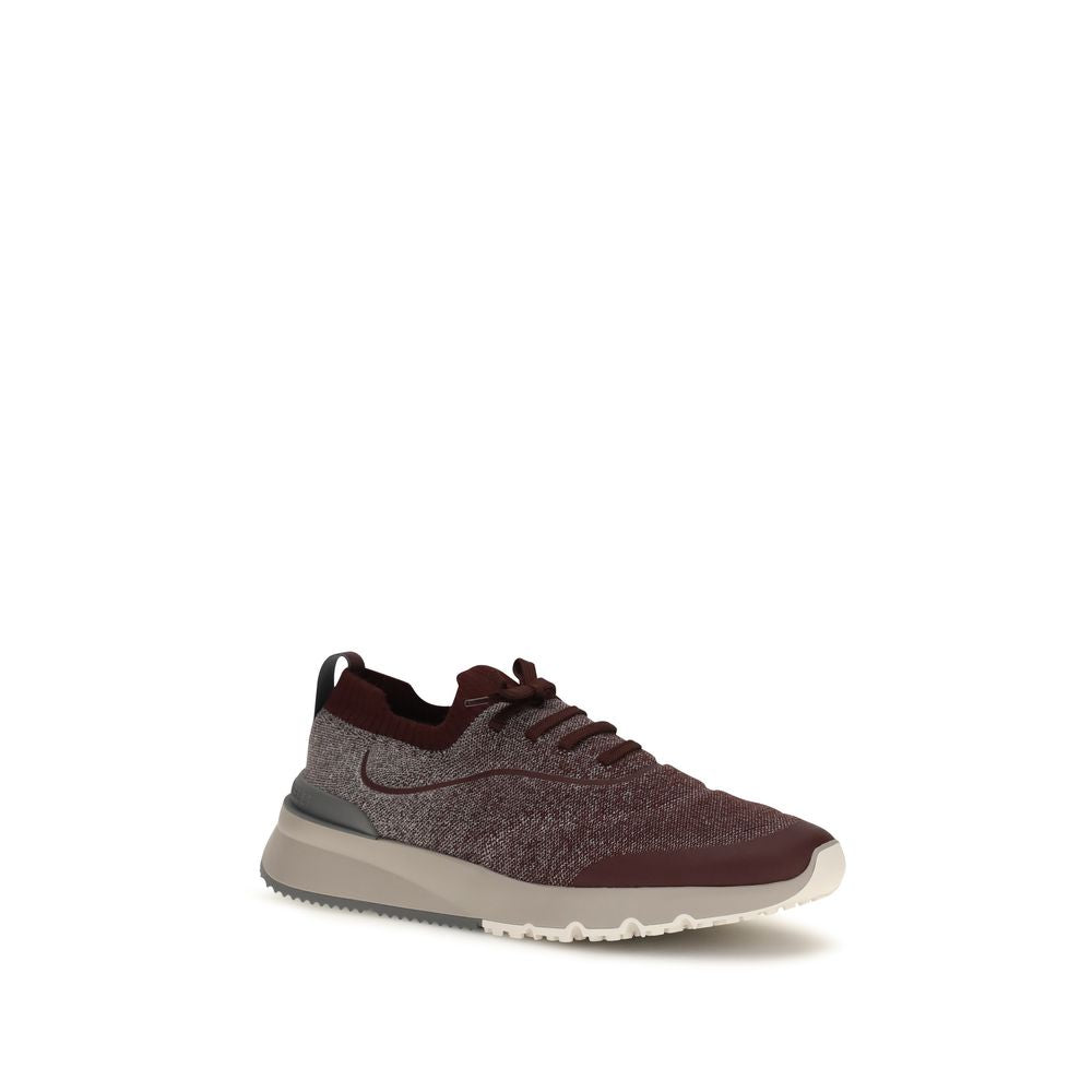Bordeaux Cotton Athletic Sneakers