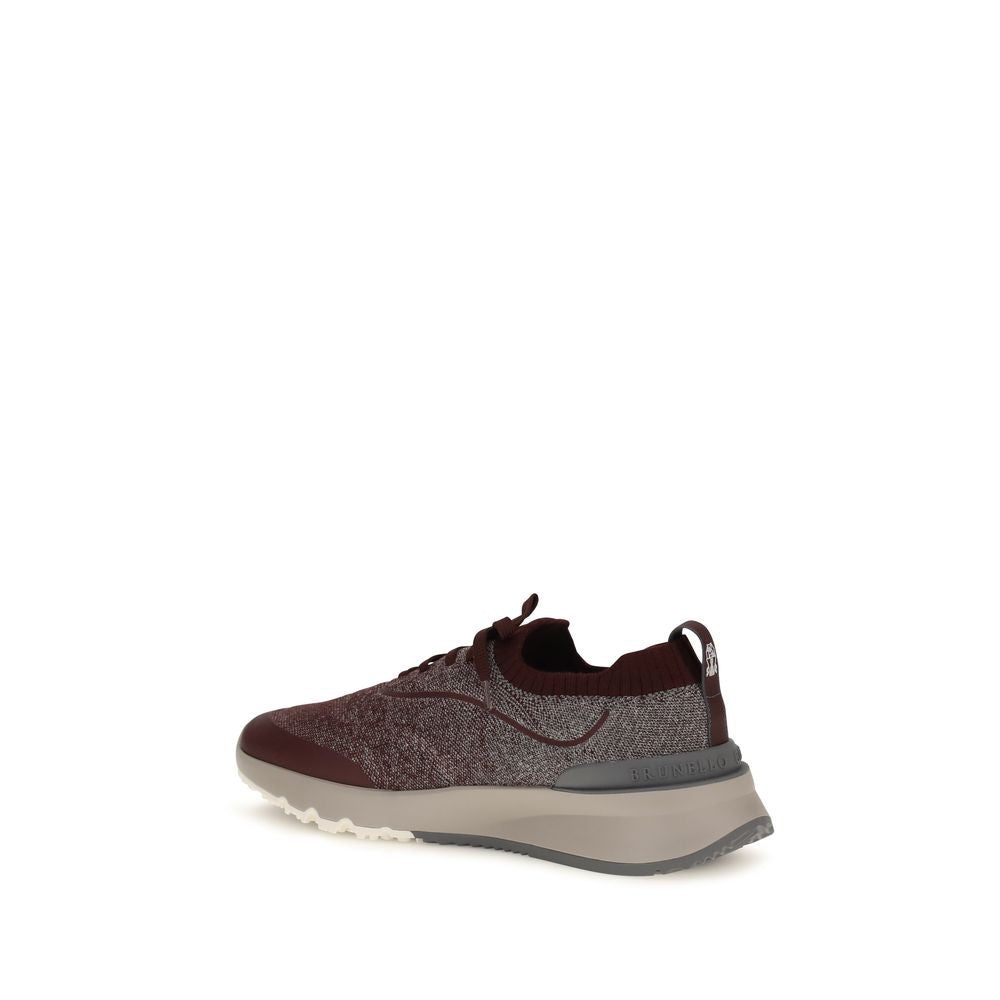 Bordeaux Cotton Athletic Sneakers