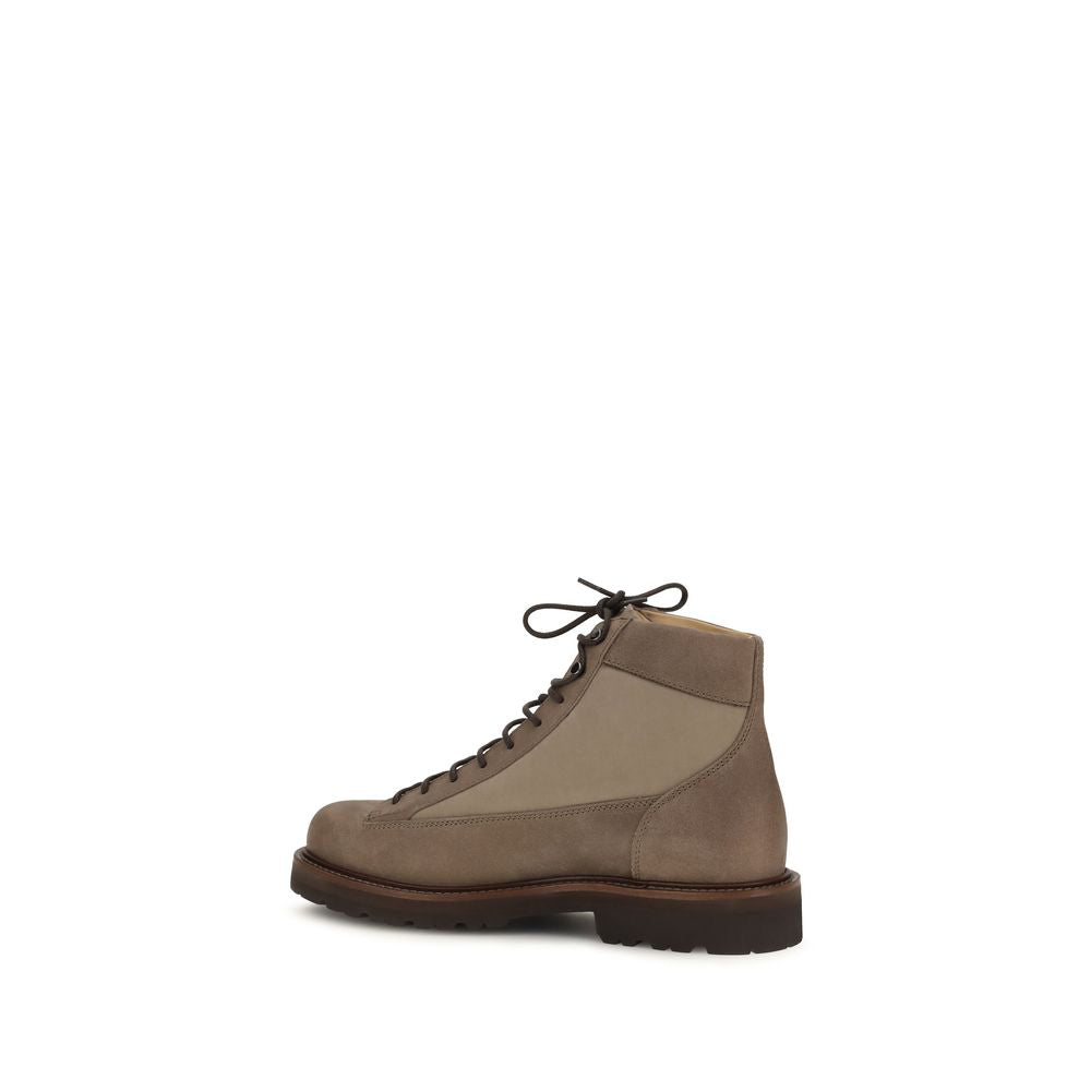 Brown Calf Leather Bos Taurus Lace-Up Boots