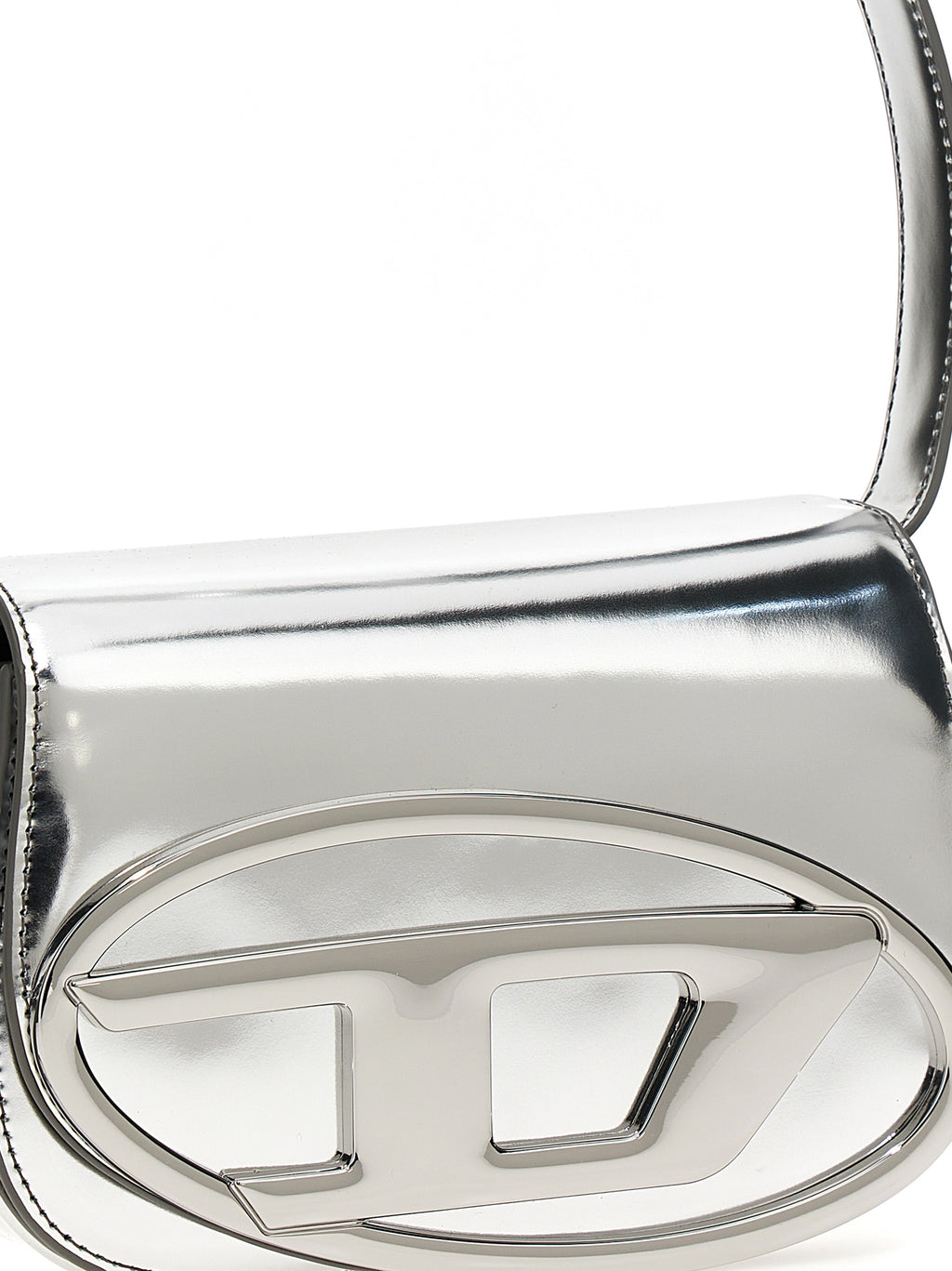 Silver Cowhide Shoulder Bag