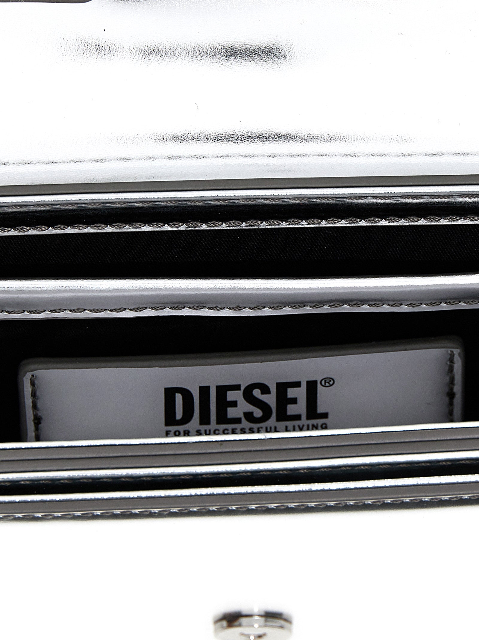 Silver Cowhide Shoulder Bag