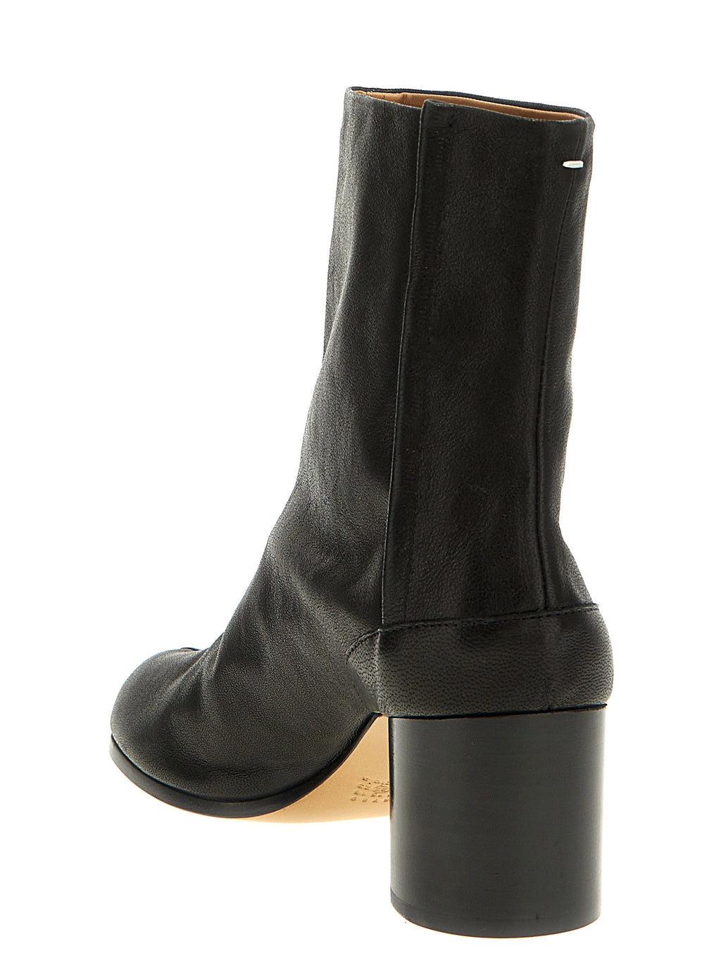 Black Napa Leather / Calf Bos Taurus Ankle Boots