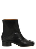 Black Lamb Leather Ankle Boots
