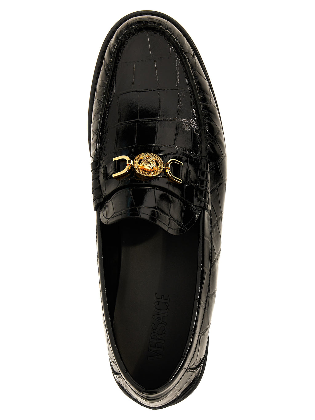 Black Velvet Leather Slip-On Loafers