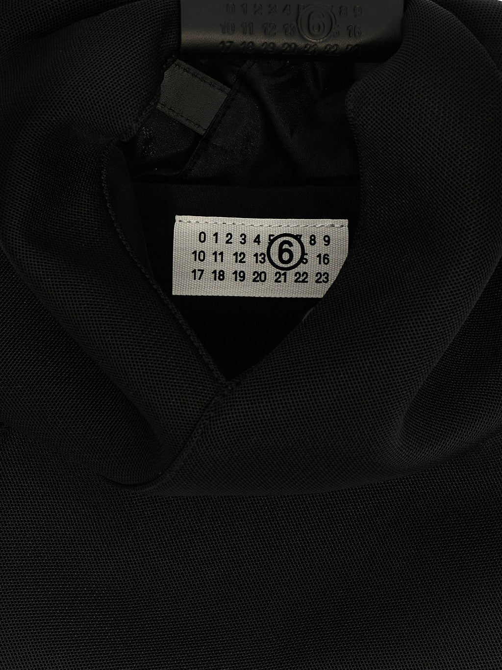 Black Polyester Shoulder Bag