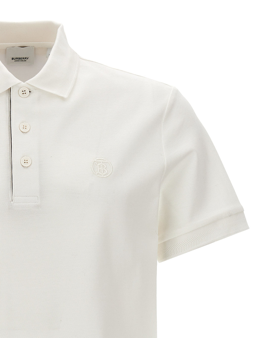 White Cotton Polo Shirt