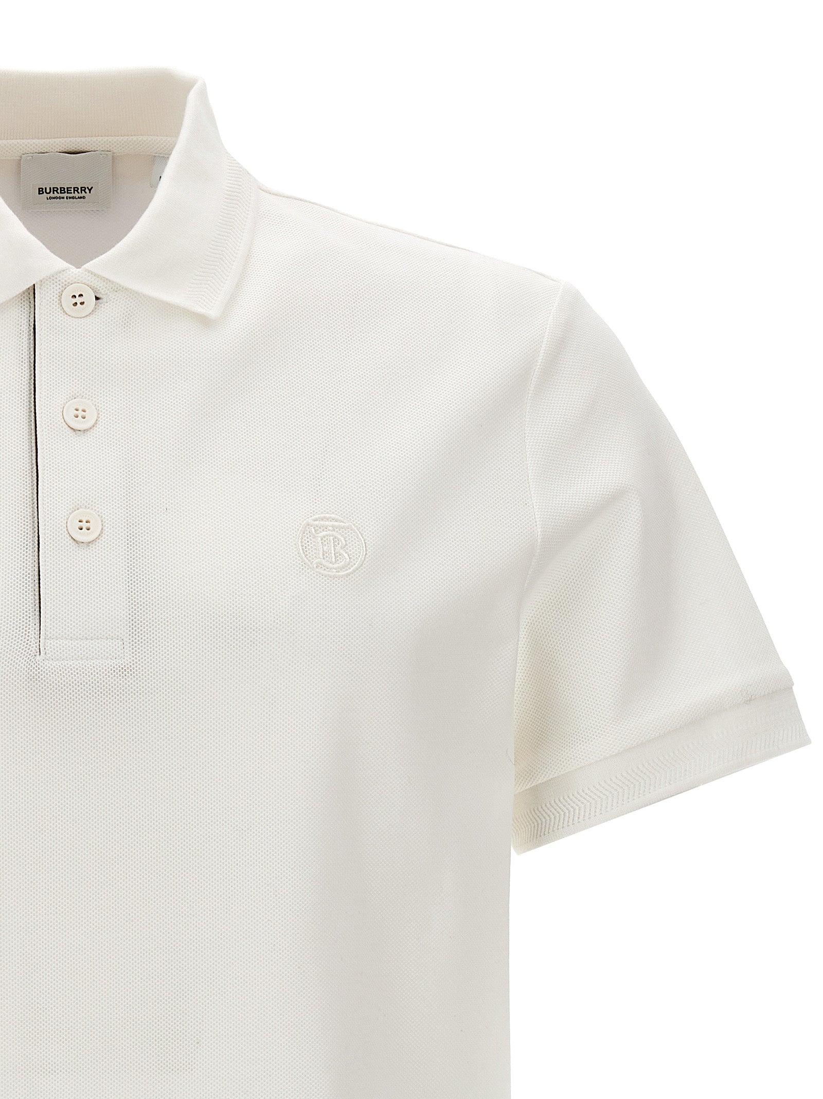 White Cotton Polo Shirt