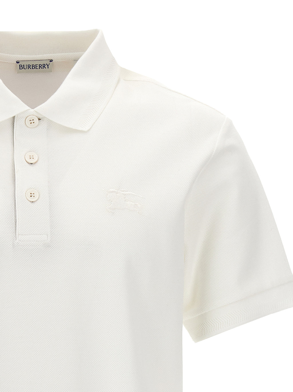White Cotton Polo Shirt