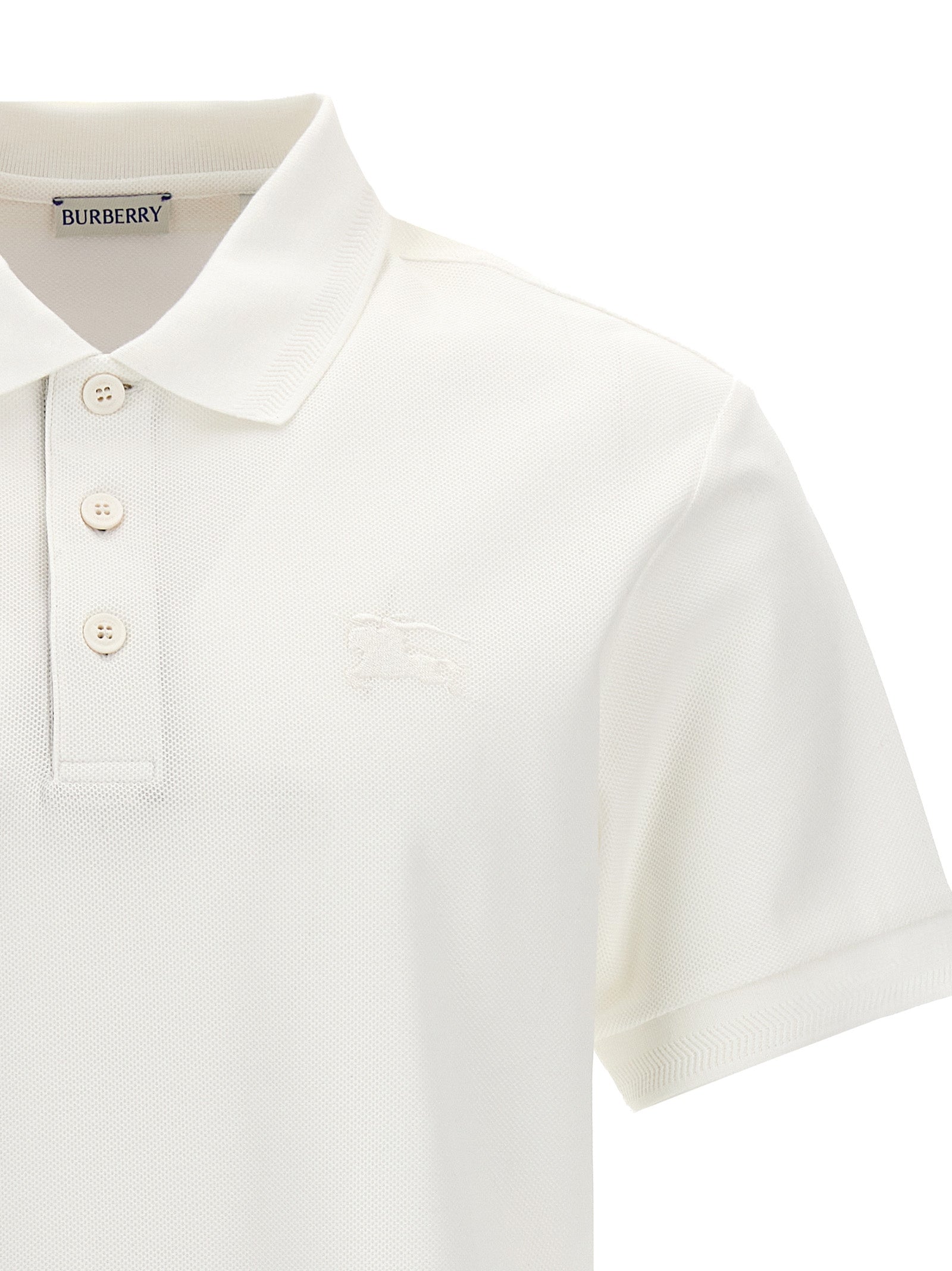 White Cotton Polo Shirt