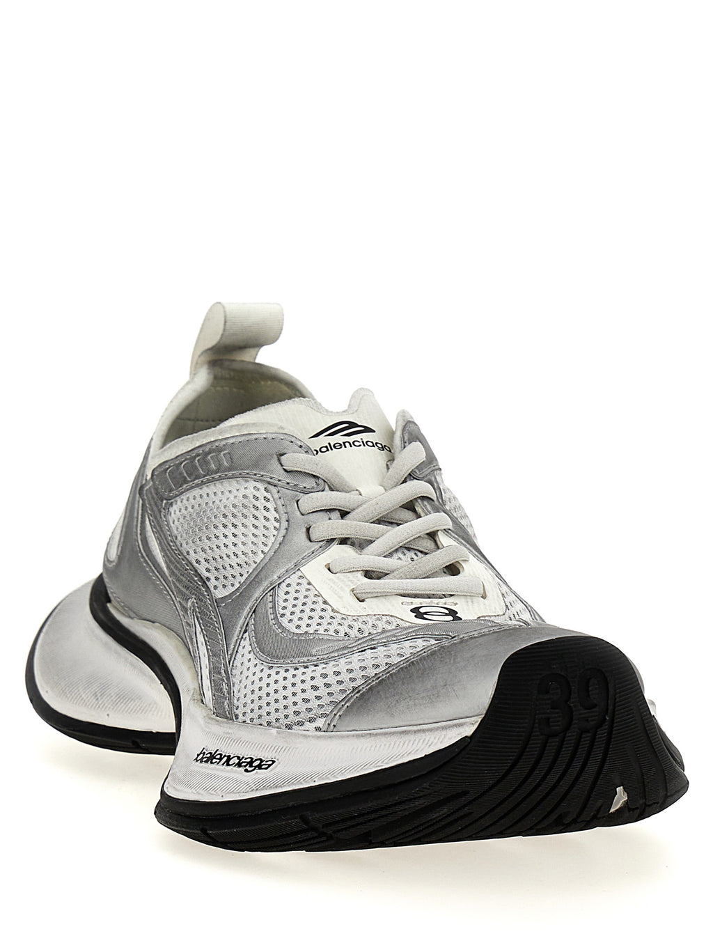 Gray Polyester Athletic Sneakers