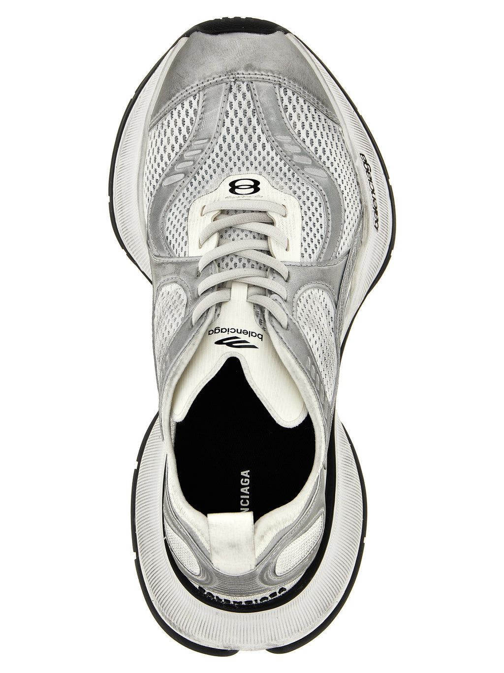 Gray Polyester Athletic Sneakers