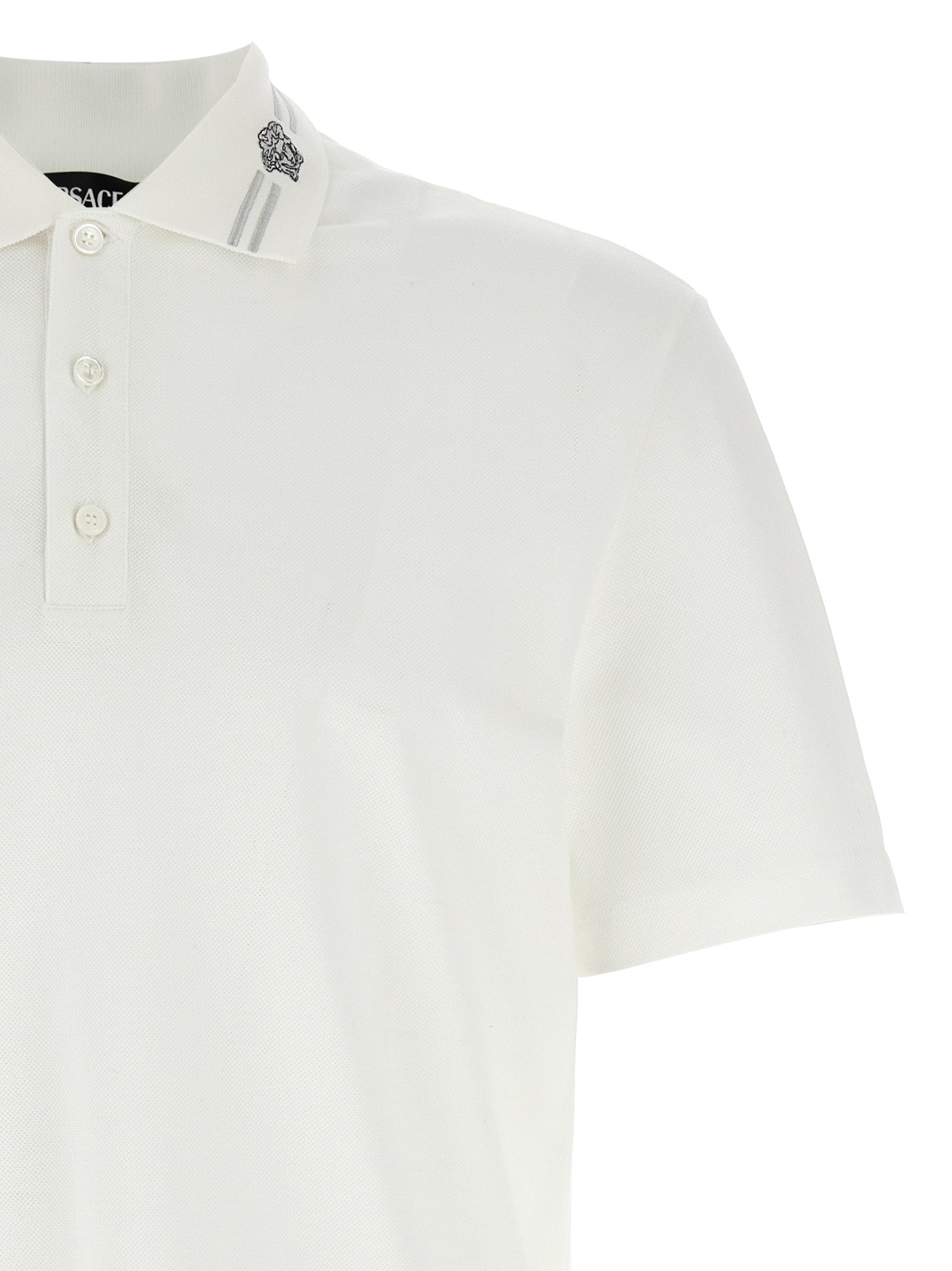 White Cotton Polo Shirt