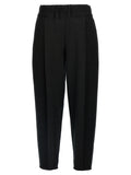 Black Cotton Casual Pants
