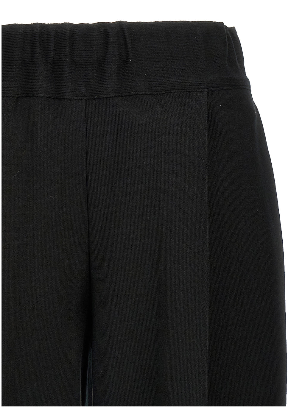 Black Cotton Casual Pants